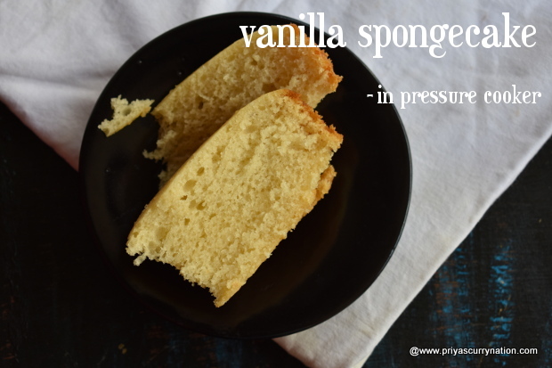 eggless vanilla cake recipe | how to make eggless vanilla sponge cake ...