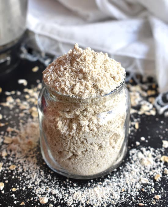 how to make oats flour at home recipe (gluten free) - Priya's Curry Nation