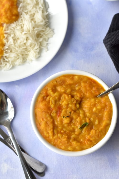 how to make moong dal fry in instant pot? priyascurrynation.com #recipes #easyrecipes #dalrecipes