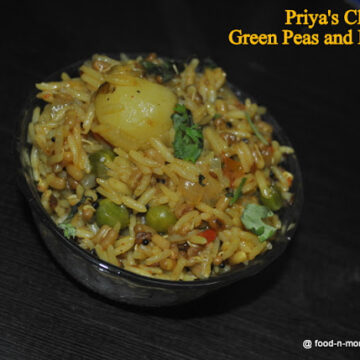 simple green peas and moth pulao recipe - priyascurrynation.com