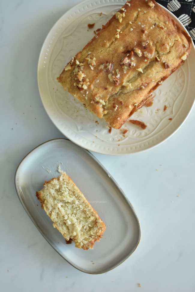 moist, easy and eggless banana bread recipe as a part of our hello baking series.