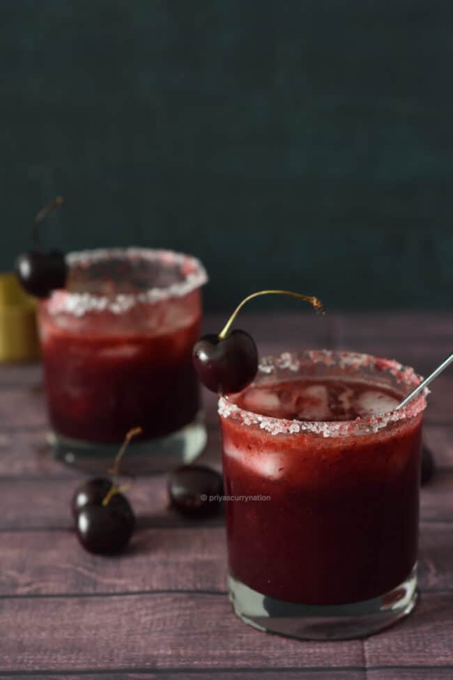 asy and refreshing cherry mocktail - made with 5 ingredients only. Priyascurrynation.com